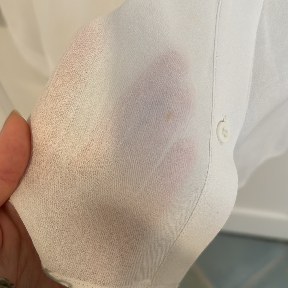 Alice + Olivia Sheer White Button Front Open Slee… - image 7